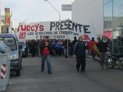 Paro  y movilización de Fuecys en Maldonado